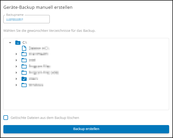 manuelles Backup manuelles Backup