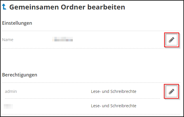 Ordner einstellen Ordner einstellen