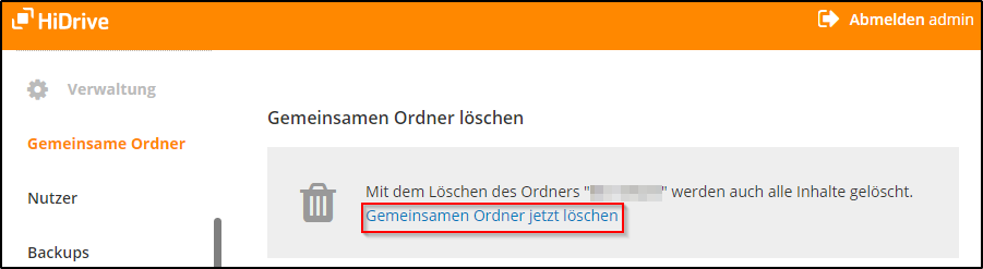 Ordner löschen Ordner löschen