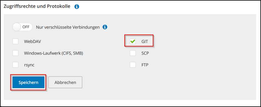 HiDrive GIT-Berechtigung HiDrive GIT-Berechtigung