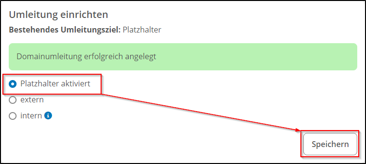 Platzhalter aktiviert Platzhalter aktiviert