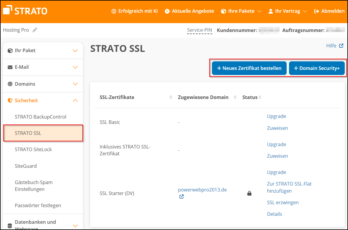 SSL Kunden-Login SSL Kunden-Login