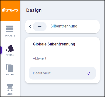 Design Silbentrennung Design Silbentrennung