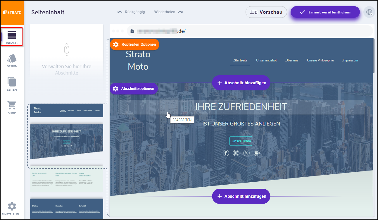 SmartWebsite Inhalte SmartWebsite Inhalte