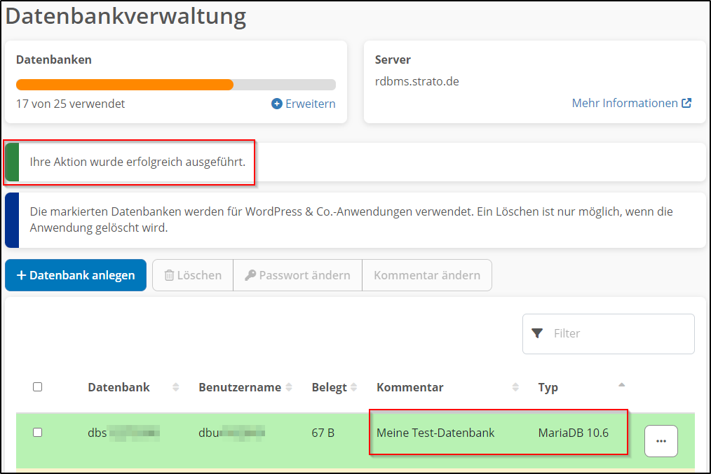 Datenbank angelegt (2023) Datenbank angelegt (2023)