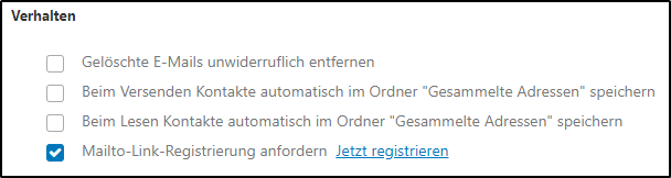 E-Mail Verhalten E-Mail Verhalten
